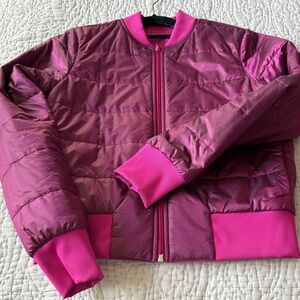Vibrant Magenta Reversible Bomber Jacket